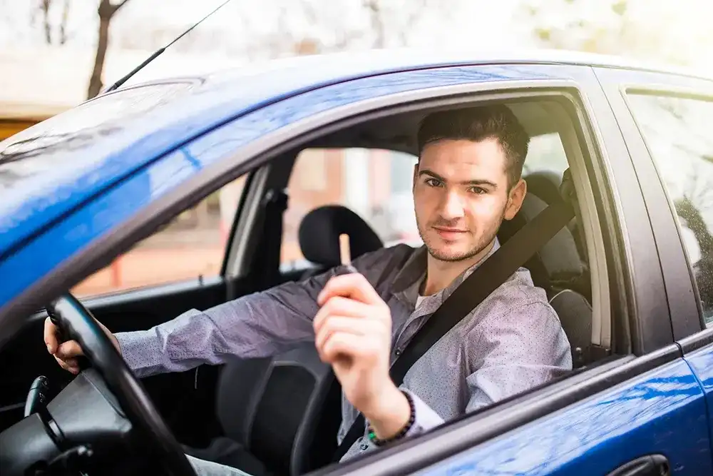 young car driver